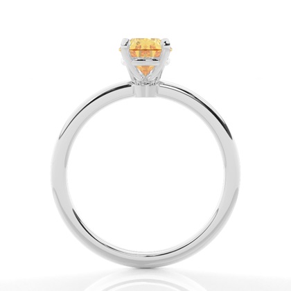 Prong Setting Yellow Diamond Engagement Ring