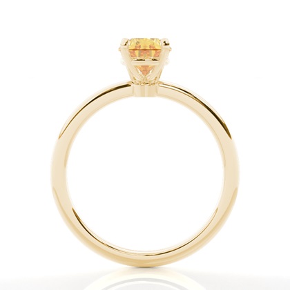Gelber Diamantring in Krappenfassung