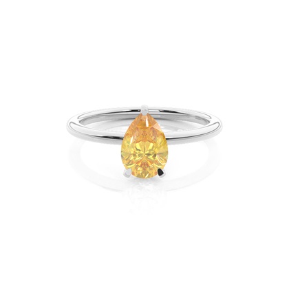 Prong Setting Yellow Diamond Engagement Ring