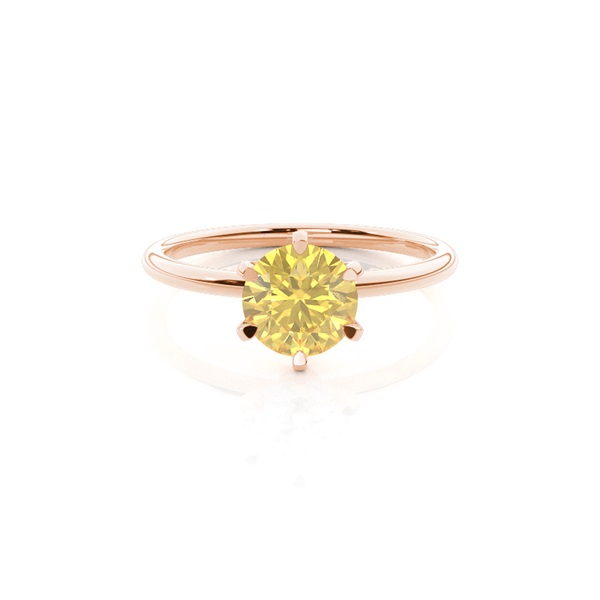 Prong Setting Yellow Diamond Engagement Ring