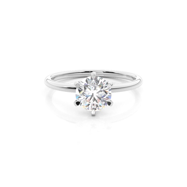 Prong Setting Plain Engagement Ring
