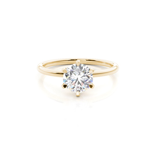 Prong Setting Plain Engagement Ring