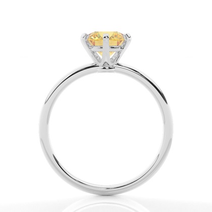 Prong Setting Yellow Diamond Engagement Ring