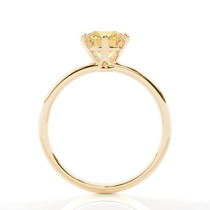 Prong Setting Yellow Diamond Engagement Ring