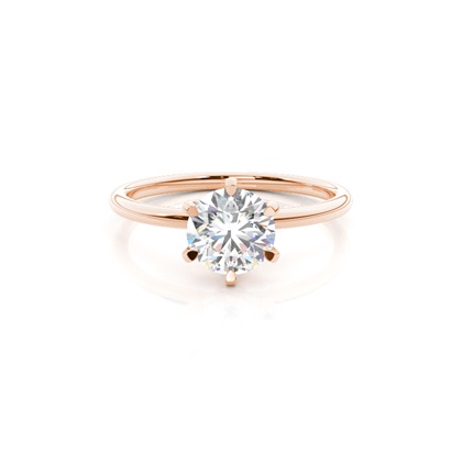 Rose Gold Solitaire Diamond Rings