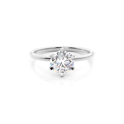 Prong Setting Plain Engagement Ring