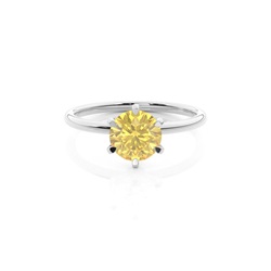 Prong Setting Yellow Diamond Engagement Ring