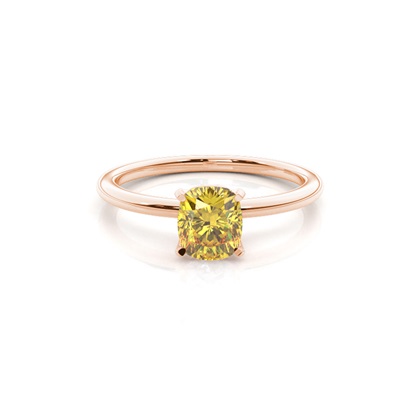 Prong Setting Yellow Diamond Engagement Ring