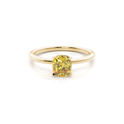 Prong Setting Yellow Diamond Engagement Ring