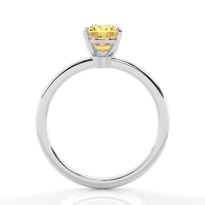 Prong Setting Yellow Diamond Engagement Ring