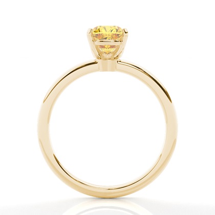 Prong Setting Yellow Diamond Engagement Ring