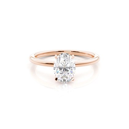 Rose Gold Solitaire Diamond Rings