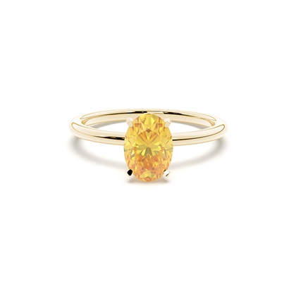 Prong Setting Yellow Diamond Ring