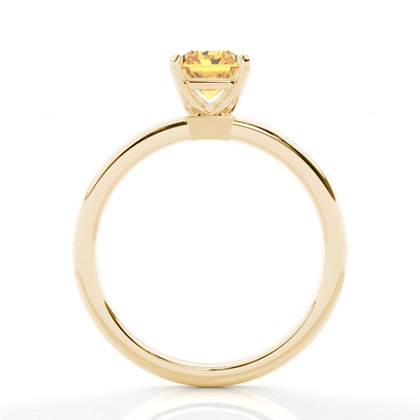 Gelber Diamantring in Krappenfassung