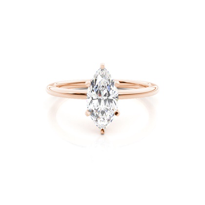 Rose Gold Solitaire Diamond Rings