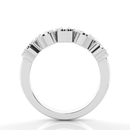 Full Bezel Setting Plain Five Stone Ring