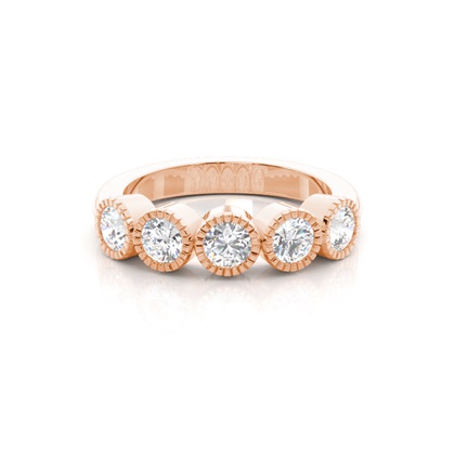 Rose Gold 5 Stone Diamond Rings