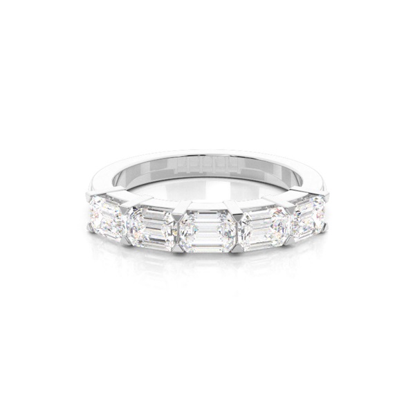 Prong Setting Plain Five Stone Ring