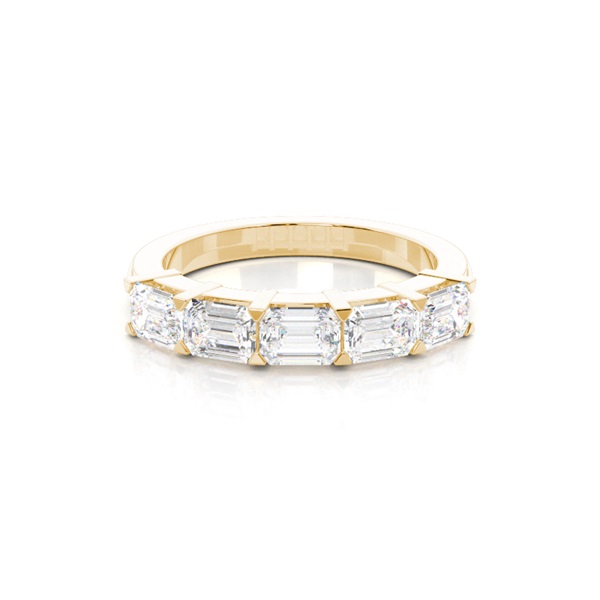 Prong Setting Plain Five Stone Ring