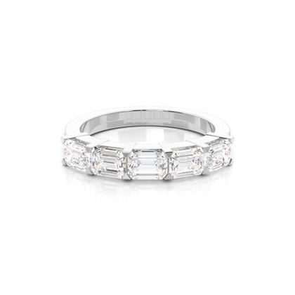 Emerald 5 Stone Diamond Rings