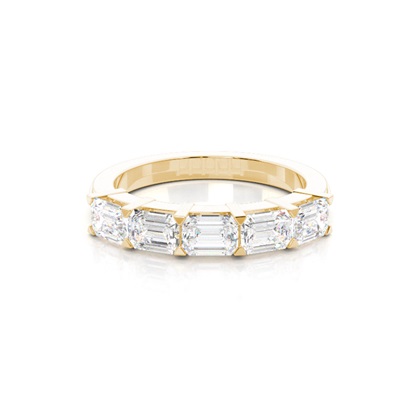 Emerald 5 Stone Diamond Rings