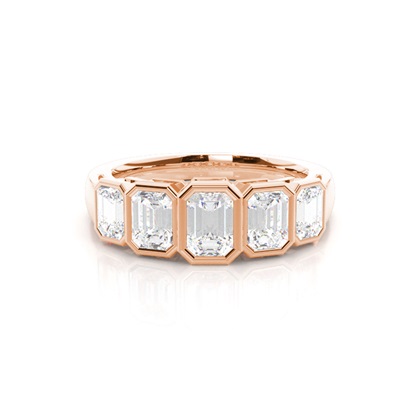 Rose Gold 5 Stone Diamond Rings