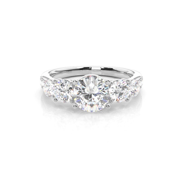 4 Prong Setting Five Stone Ring
