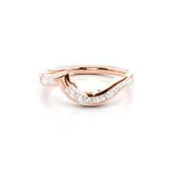 1.90mm Channel Setting Studded Princess Diamond Shaped Band