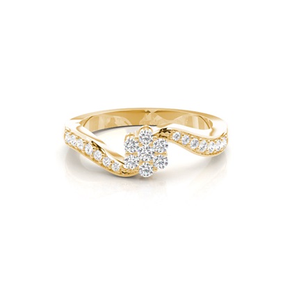 Yellow Gold Promise Diamond Rings