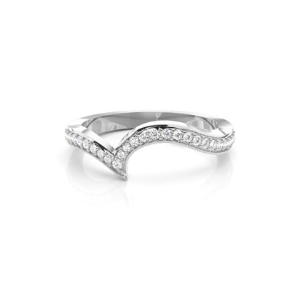 2.2mm Studded Flat Profile Diamond Shaped Band