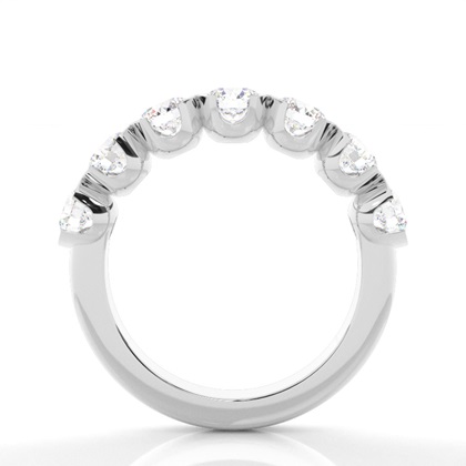 Semi Bezel Setting Plain Seven Stone Ring
