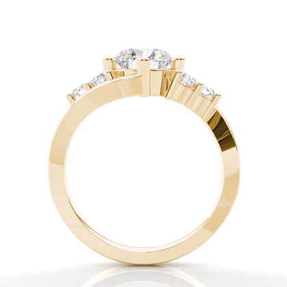 Yellow Gold Contemporary Diamond Engagement Rings