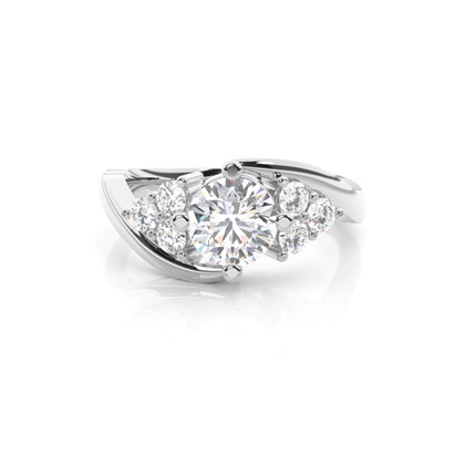 4 Prong Setting Plain Seven Stone Ring
