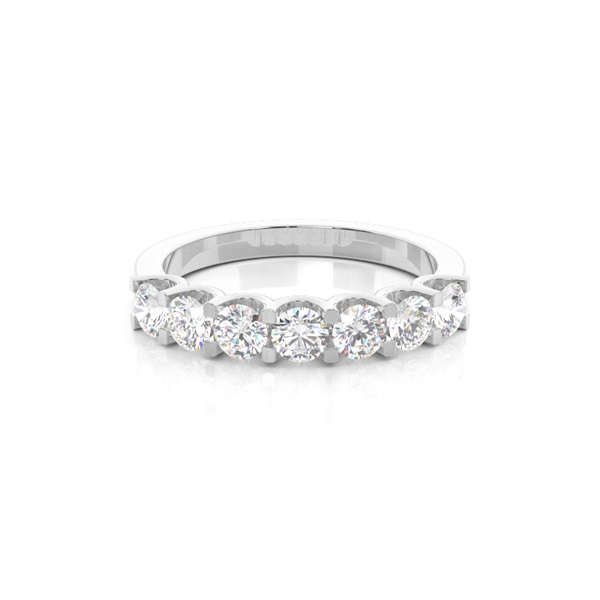 4 Prong Setting Plain Seven Stone Ring