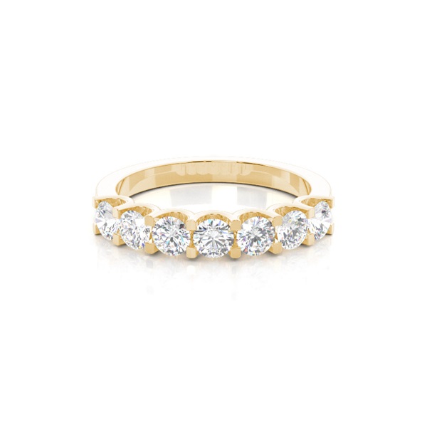 4 Prong Setting Plain Seven Stone Ring
