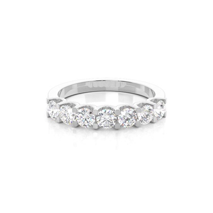 4 Prong Setting Plain Seven Stone Ring