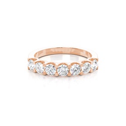 4 Prong Setting Plain Seven Stone Ring