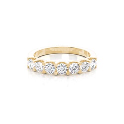 4 Prong Setting Plain Seven Stone Ring