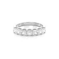 4 Prong Setting Plain Seven Stone Ring