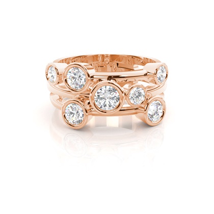Rose Gold Statement Diamond Rings