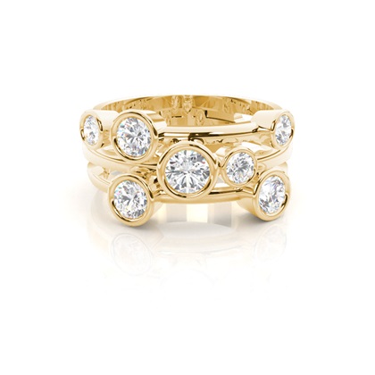 Yellow Gold Statement Diamond Rings