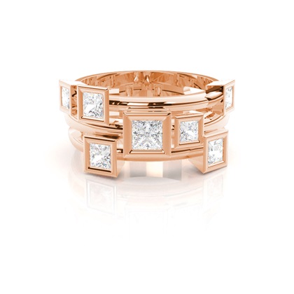 Rose Gold Statement Diamond Rings