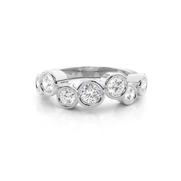 Full Bezel Setting Plain Seven Stone Ring