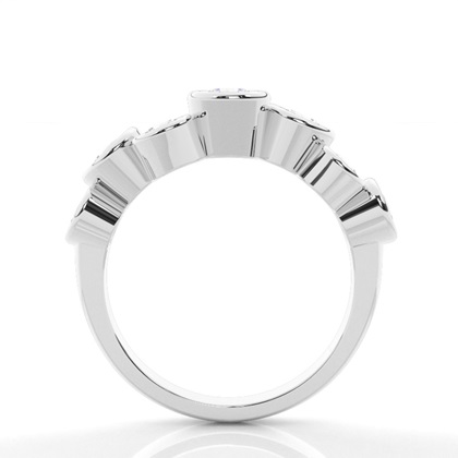 Full Bezel Setting Plain Seven Stone Ring