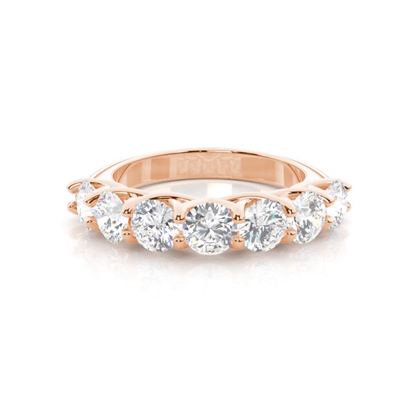 4 Prong Setting Plain Seven Stone Ring