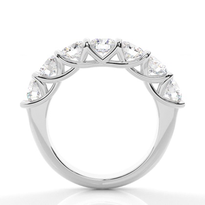 4 Prong Setting Plain Seven Stone Ring