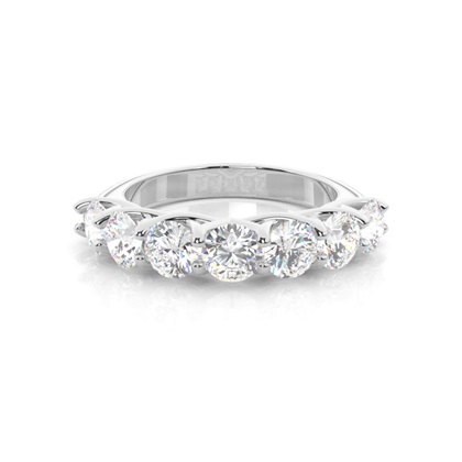 4 Prong Setting Plain Seven Stone Ring