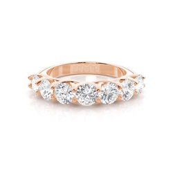 4 Prong Setting Plain Seven Stone Ring