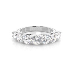 4 Prong Setting Plain Seven Stone Ring