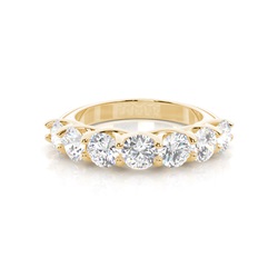 4 Prong Setting Plain Seven Stone Ring